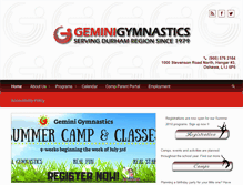Tablet Screenshot of geminigymnastics.org